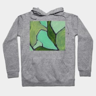 Sap Green Abstract Art Hoodie